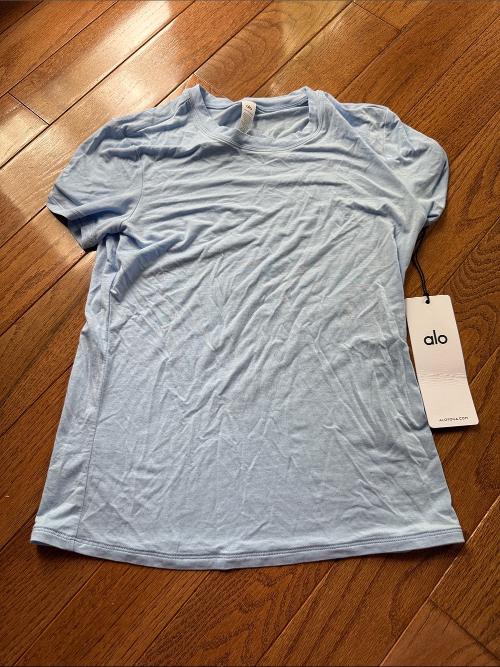 Alo yoga - all day short sleeve - seashell blue